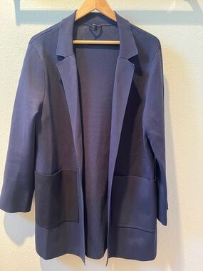COS Sweater Coat Jacket Size Small Navy